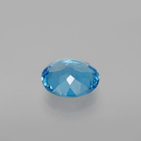 2.75캐럿 천연 스위스 블루 토파즈, 라운드 컷, 9.06 mm, VVS-VS