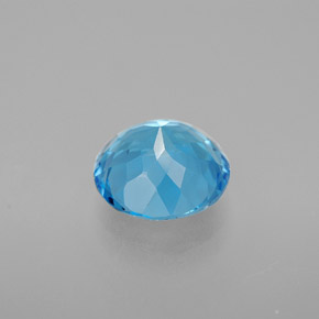 3.31캐럿 천연 스위스 블루 토파즈, 라운드 컷, 9.11 mm, VVS