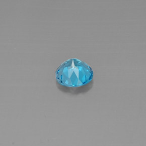 1.59캐럿 천연 스위스 블루 토파즈, 라운드 컷, 7.17 mm, VVS-VS