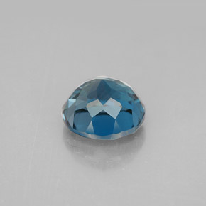 3.66캐럿 천연 런던 블루 토파즈, 라운드 컷, 8.98 mm, VVS-VS