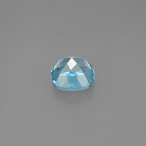 1.27캐럿 천연 스위스 블루 토파즈, 쿠션 컷, 6×5.9 mm, VS
