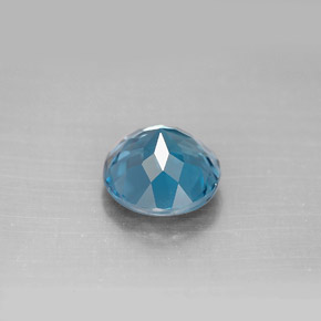 2.35캐럿 천연 런던 블루 토파즈, 라운드 컷, 8.01 mm, VS