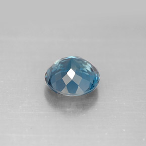 2.46캐럿 천연 런던 블루 토파즈, 라운드 컷, 8.09 mm, VVS-VS