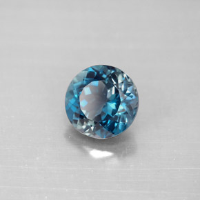 2.36캐럿 천연 런던 블루 토파즈, 라운드 컷, 7.84 mm, VVS-VS