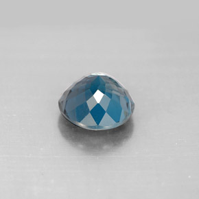 2.53캐럿 천연 런던 블루 토파즈, 라운드 컷, 8.12 mm, VVS-VS