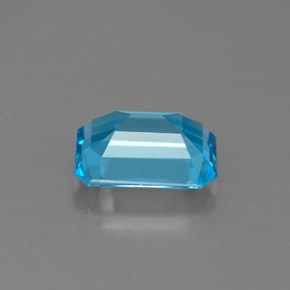 1.70캐럿 천연 스위스 블루 토파즈, 에메랄드 컷, 8×6.1 mm, VVS-VS