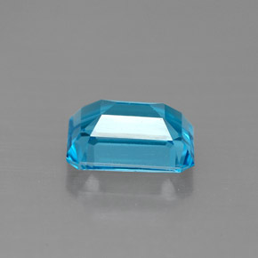 1.92캐럿 천연 스위스 블루 토파즈, 에메랄드 컷, 8×6 mm, VVS-VS