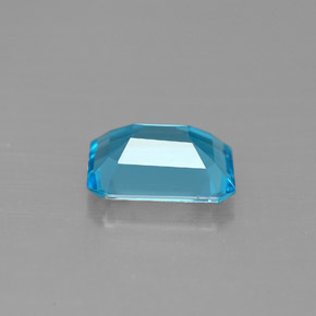 1.49캐럿 천연 스위스 블루 토파즈, 에메랄드 컷, 7.9×5.8 mm, VVS-VS