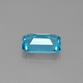 1.55캐럿 천연 스위스 블루 토파즈, 에메랄드 컷, 8.1×6.1 mm, VVS-VS
