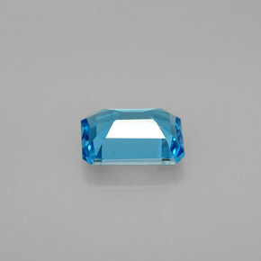 1.80캐럿 천연 스위스 블루 토파즈, 에메랄드 컷, 8×6 mm, VVS
