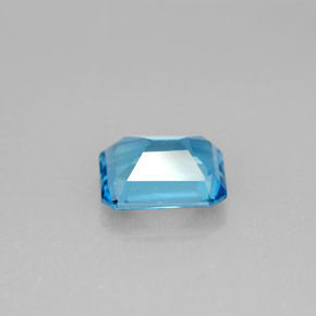 1.92캐럿 천연 스위스 블루 토파즈, 에메랄드 컷, 8.1×6.1 mm, VVS-VS
