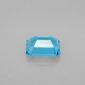 2.15캐럿 천연 스위스 블루 토파즈, 에메랄드 컷, 8.2×6.2 mm, VVS-VS