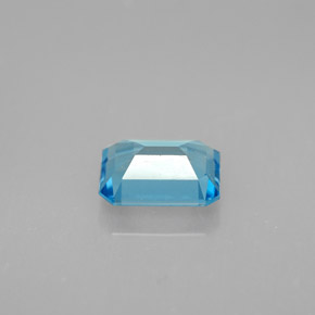 1.80캐럿 천연 스위스 블루 토파즈, 에메랄드 컷, 8×6 mm, VVS-VS