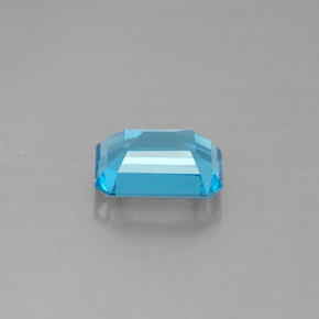 1.87캐럿 천연 스위스 블루 토파즈, 에메랄드 컷, 8×6 mm, VVS-VS