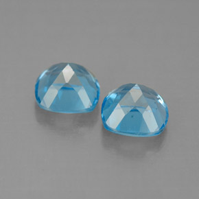 캐럿 천연 스위스 블루 토파즈 보석, 쿠션 컷, 7.1×7 mm, VVS-VS