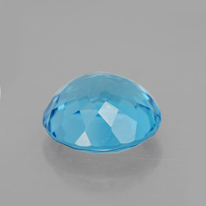 3.29캐럿 천연 스위스 블루 토파즈, 라운드 컷, 8.97 mm, VVS-VS