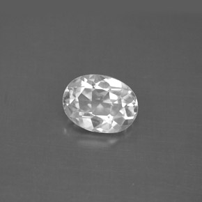 1.53캐럿 천연 화이트 토파즈, 타원형 컷, 8.3×6.2 mm, VS