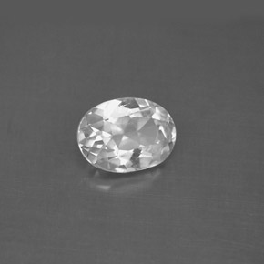 1.53캐럿 천연 화이트 토파즈, 타원형 컷, 8.3×6.2 mm, VS
