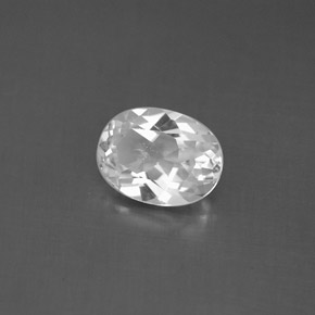 1.40캐럿 천연 화이트 토파즈, 타원형 컷, 7.9×6.1 mm, VS