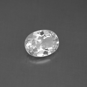 1.40캐럿 천연 화이트 토파즈, 타원형 컷, 7.9×6.1 mm, VS