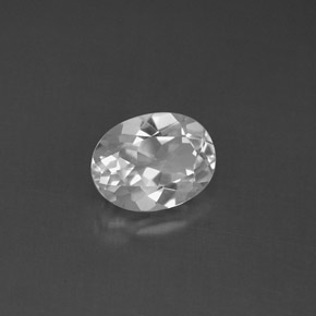 1.55캐럿 천연 화이트 토파즈, 타원형 컷, 8×6.1 mm, VS
