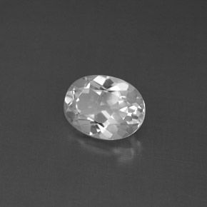 1.55캐럿 천연 화이트 토파즈, 타원형 컷, 8×6.1 mm, VS