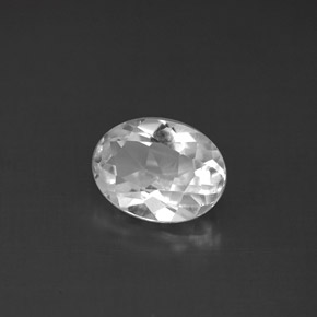 1.62캐럿 천연 화이트 토파즈, 타원형 컷, 8.1×6.1 mm, VS