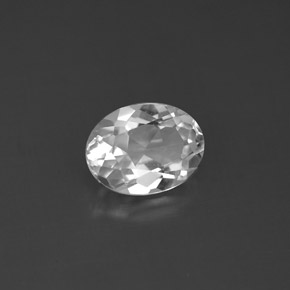 1.54캐럿 천연 화이트 토파즈, 타원형 컷, 8.1×6.1 mm, VS
