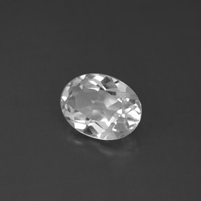 1.54캐럿 천연 화이트 토파즈, 타원형 컷, 8.1×6.1 mm, VS