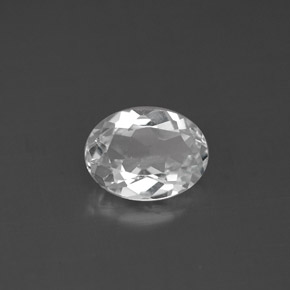 1.44캐럿 천연 화이트 토파즈, 타원형 컷, 8×6.1 mm, VS