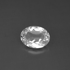 1.44캐럿 천연 화이트 토파즈, 타원형 컷, 8×6.1 mm, VS
