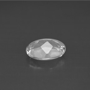 1.44캐럿 천연 화이트 토파즈, 타원형 컷, 8×6.1 mm, VS