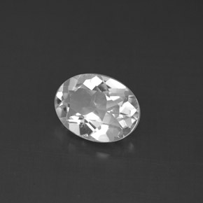1.48캐럿 천연 화이트 토파즈, 타원형 컷, 8.2×6.2 mm, VS