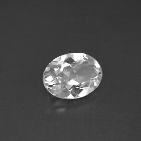 1.48캐럿 천연 화이트 토파즈, 타원형 컷, 8.2×6.2 mm, VS