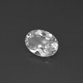 1.43캐럿 천연 화이트 토파즈, 타원형 컷, 8×5.9 mm, VS