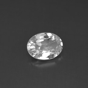 1.43캐럿 천연 화이트 토파즈, 타원형 컷, 8×5.9 mm, VS