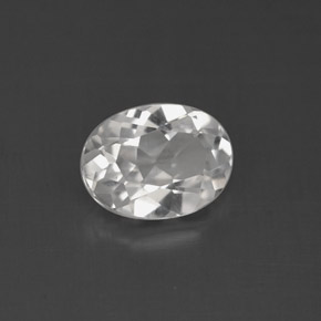 1.57캐럿 천연 화이트 토파즈, 타원형 컷, 8.3×6.2 mm, VS