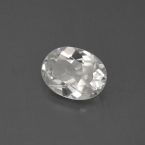1.44캐럿 천연 화이트 토파즈, 타원형 컷, 8×6.1 mm, VS