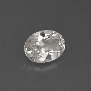 1.43캐럿 천연 화이트 토파즈, 타원형 컷, 8×6 mm, VVS-VS