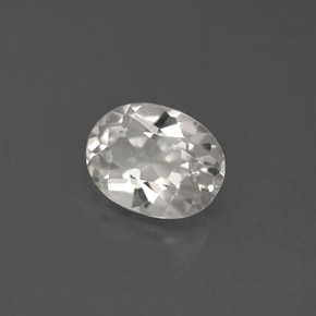 1.43캐럿 천연 화이트 토파즈, 타원형 컷, 8×6 mm, VVS-VS