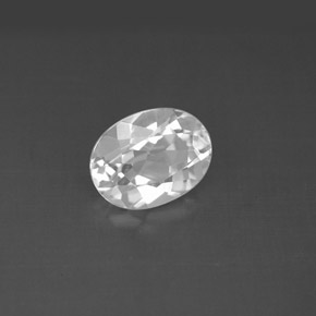1.60캐럿 천연 화이트 토파즈, 타원형 컷, 8.2×6.2 mm, VVS-VS