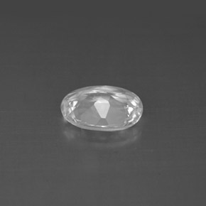 1.21캐럿 천연 화이트 토파즈, 타원형 컷, 8.1×6.1 mm, VVS-VS
