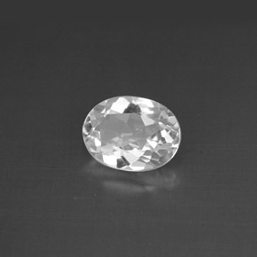 1.48캐럿 천연 화이트 토파즈, 타원형 컷, 8×6 mm, VVS-VS