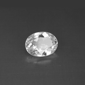 1.48캐럿 천연 화이트 토파즈, 타원형 컷, 8×6 mm, VVS-VS