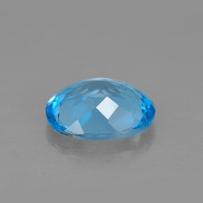 2.87캐럿 천연 스위스 블루 토파즈, 타원형 컷, 10×8.1 mm, VS