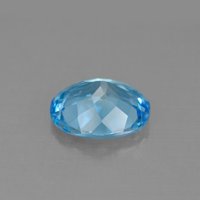 2.94캐럿 천연 스위스 블루 토파즈, 타원형 컷, 10×8 mm, VS