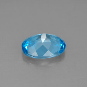2.76캐럿 천연 스위스 블루 토파즈, 타원형 컷, 10×8 mm, VS