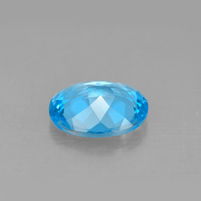 2.71캐럿 천연 스위스 블루 토파즈, 타원형 컷, 10.1×8.1 mm, VVS-VS