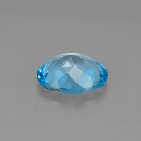 2.83캐럿 천연 스위스 블루 토파즈, 타원형 컷, 10×8 mm, VS