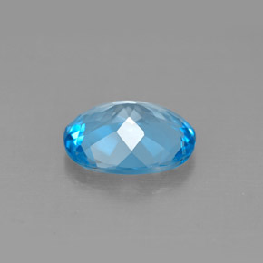 2.66캐럿 천연 스위스 블루 토파즈, 타원형 컷, 10×8.2 mm, VS